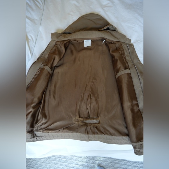 SANDRO Size S Tan Cotton Zip & Buttons Jacket - Picture 3 of 4